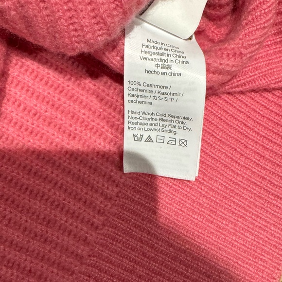 J crew cashmere pink striped sweater - Picture 3 of 5